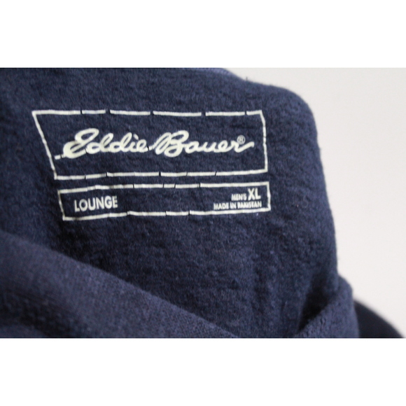 Eddie Bauer Men Blue Hoodie Sweater Long Sleeve Lounge Size XL - Picture 2 of 8